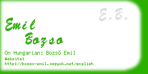 emil bozso business card