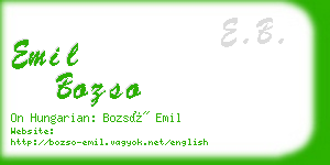 emil bozso business card